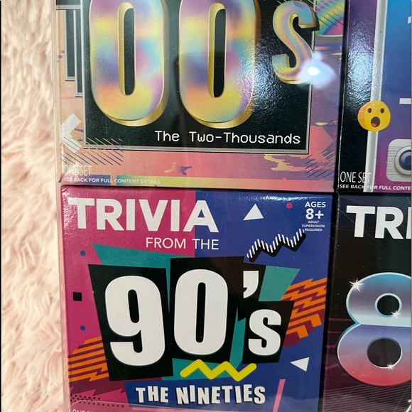 Trivia Card Game 80's 90's 00's 10's 4-in-1 Decades Trivia Fun 160 Cards NIB - Picture 2 of 5